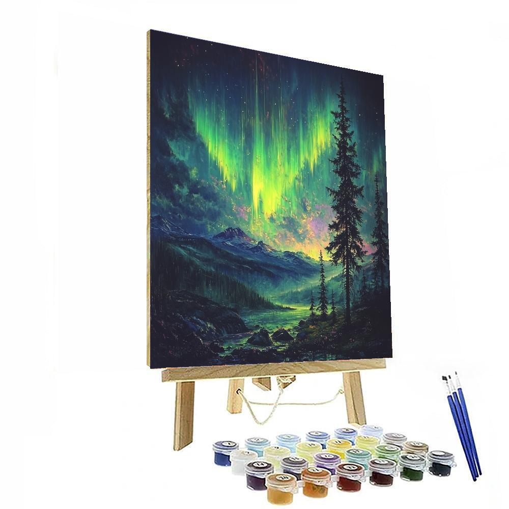 Frederic Edwin Church Inspired Aurora Wilderness  Paint By Number