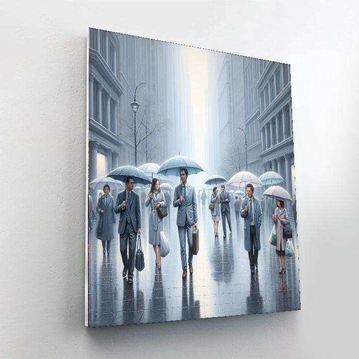 Rainy Day Stroll Paint By Number