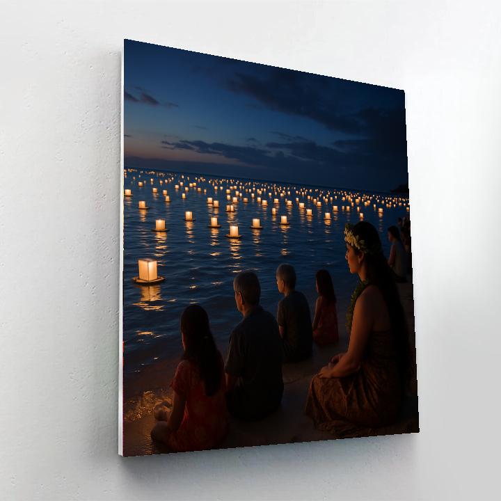 Lantern Floating Festival - Hawaii, Usa Numbered Painting Kits