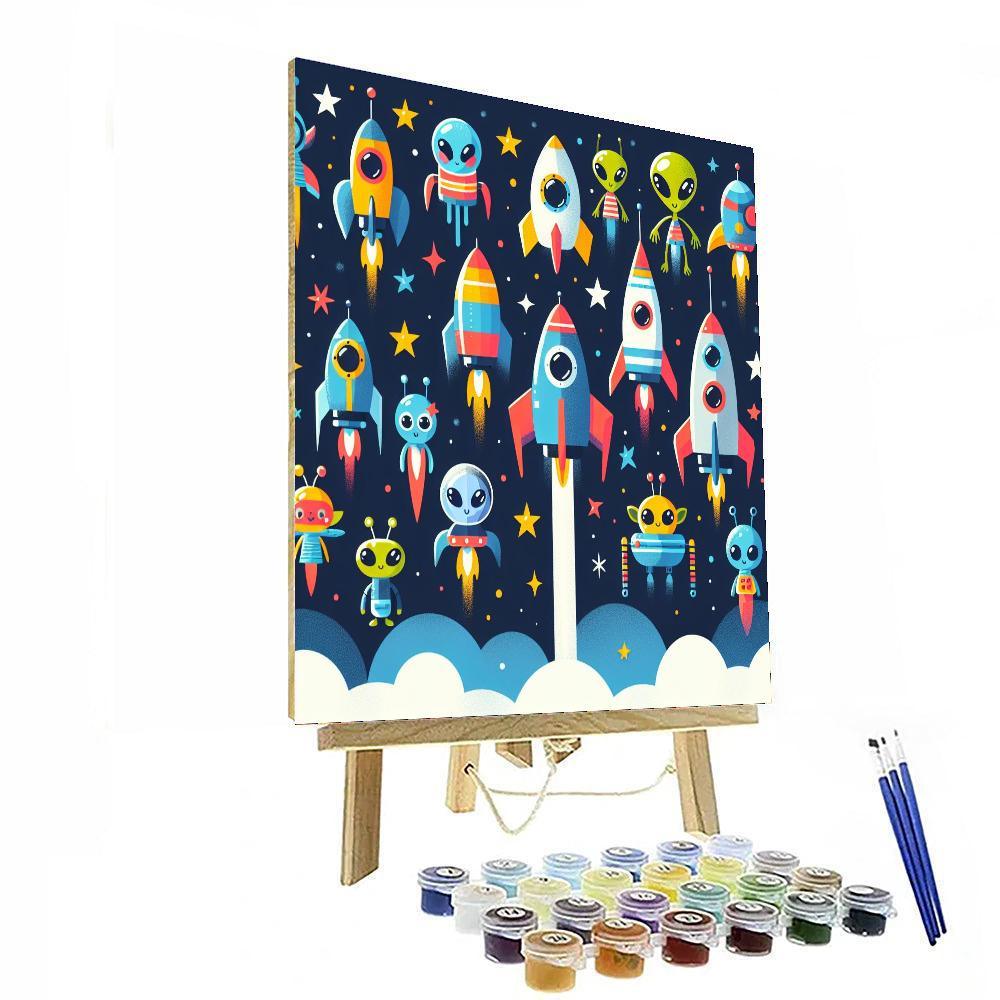 Joyful Space Parade Paint By Number