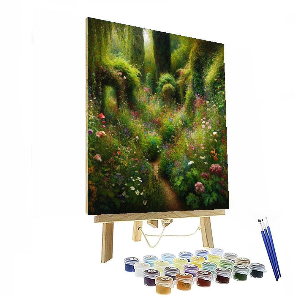 Enchanted Garden's Secret Paint By Numbers Art