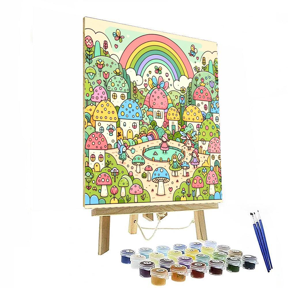 Artistic Fairy Village Paint By Color
