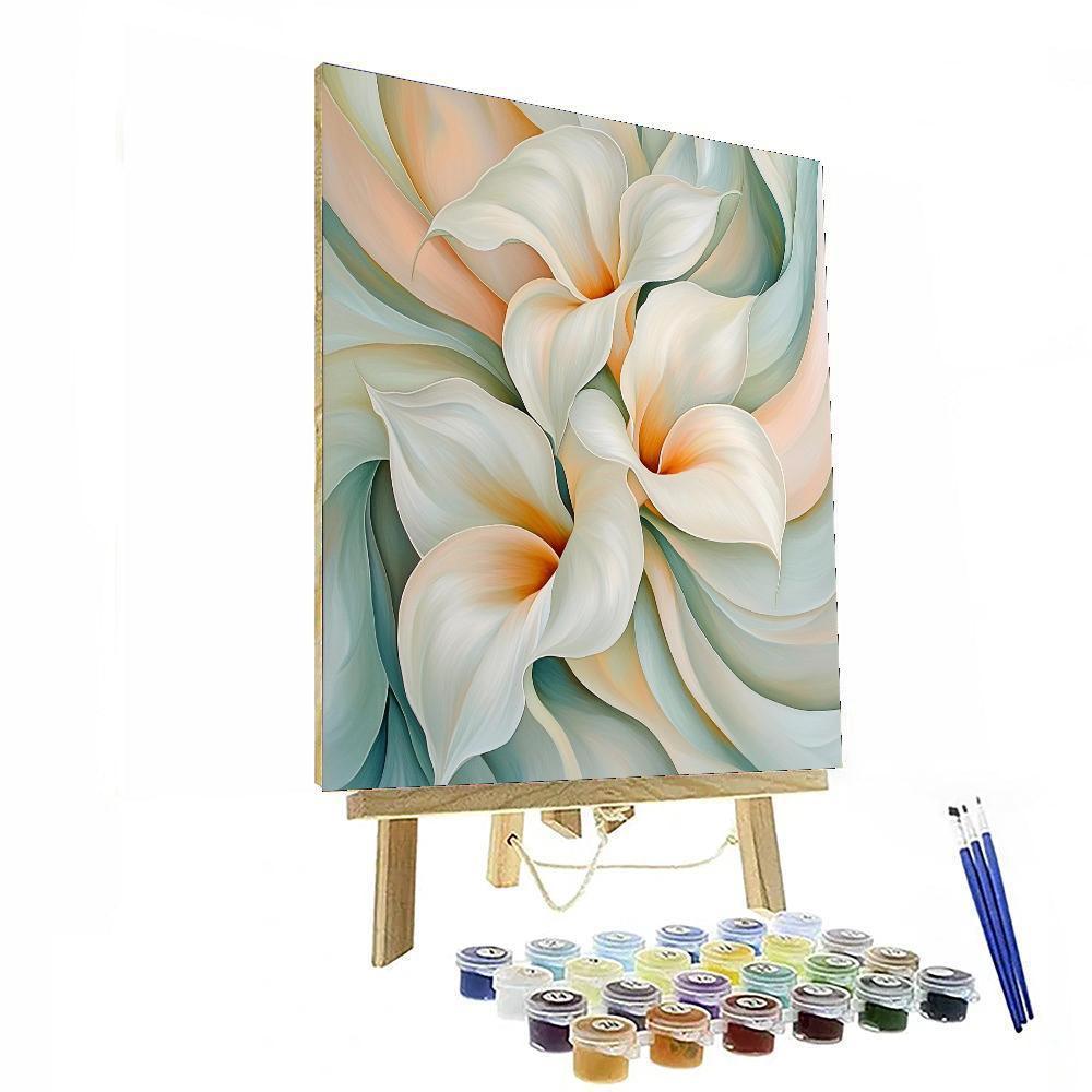 O'Keeffe Inspired Ethereal Floral Dance  Painting By Numbers Kit