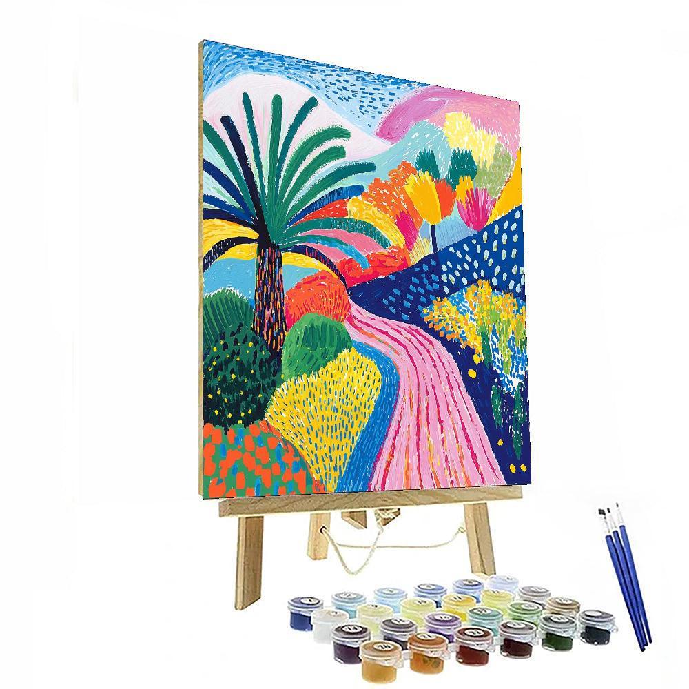 Hockney Inspired Playful Patterns Of Nature  Painting By Numbers Kit