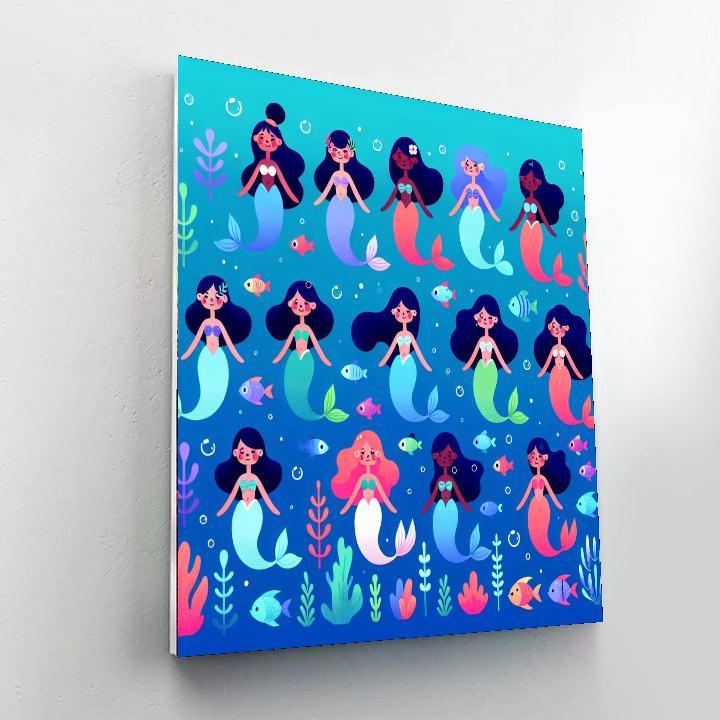 Ocean Mermaid Fantasy Paint By Numbers Art