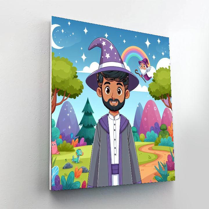 Wizard's Magical Journey Paint By Numbers Art