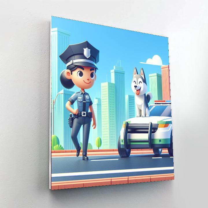 Heroic Police Adventure Numbered Painting Kits