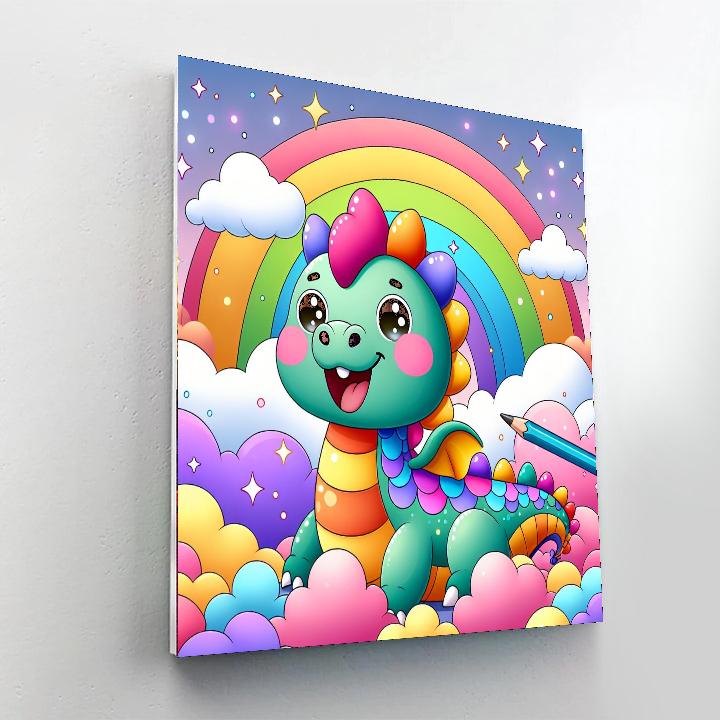 Giggles The Friendly Dragon Number Painting