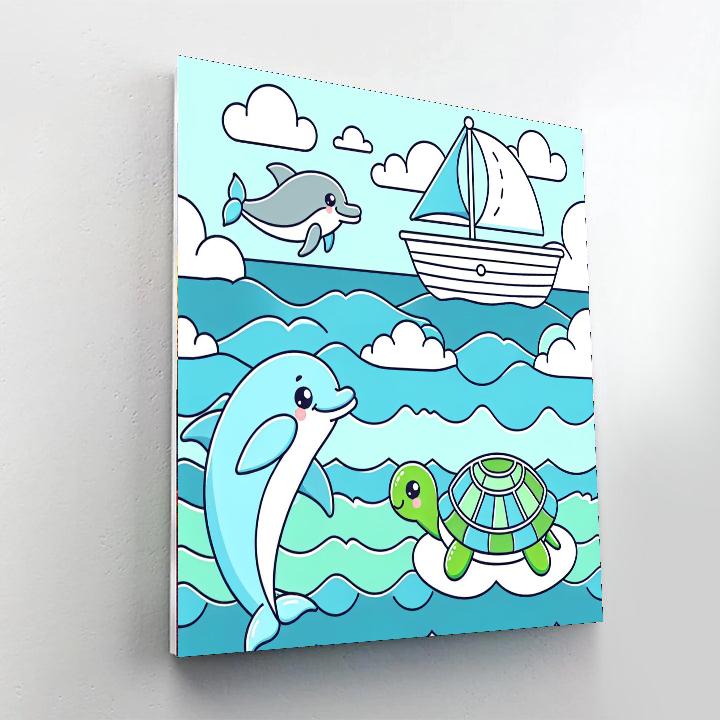 Sailing With Sea Pals Painting By Numbers Kit