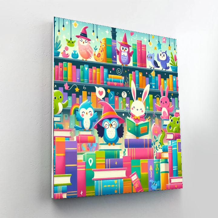 Magical Library Number Painting