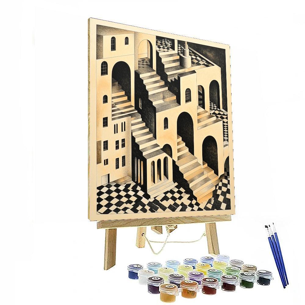 M.C. Escher Inspired Optical Symphonies  Paint By Numbers