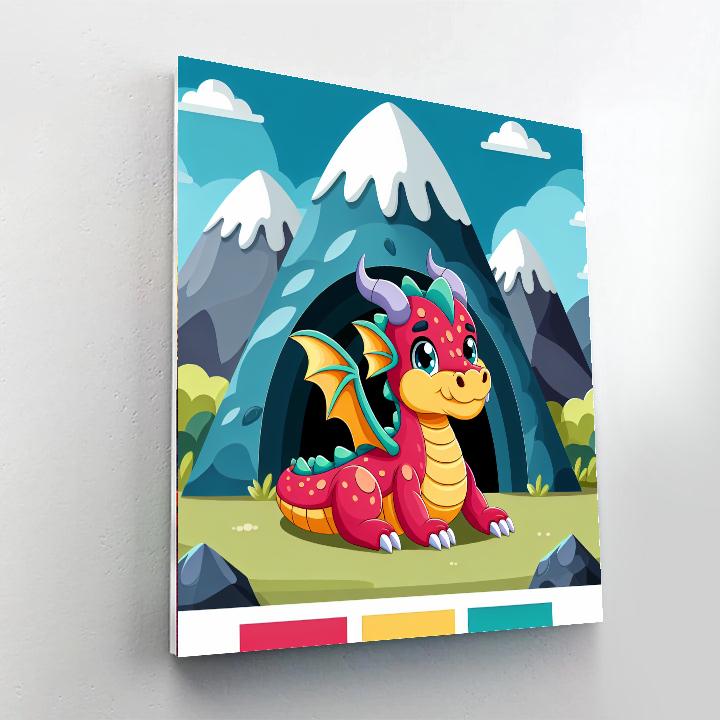The Happy Dragon DIY Paint By Numbers