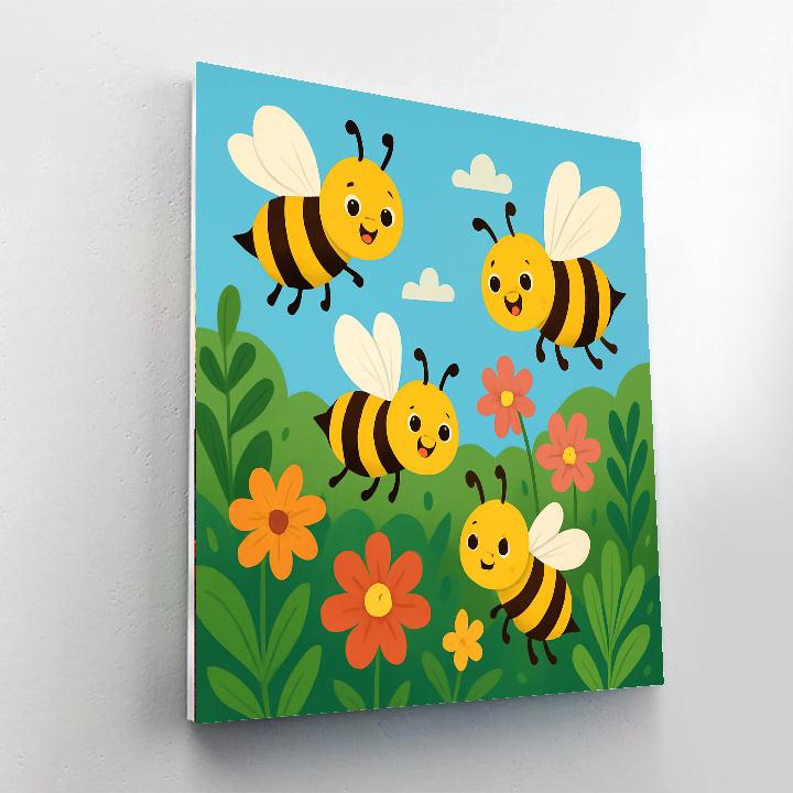 Adventurous Little Bees DIY Paint By Numbers