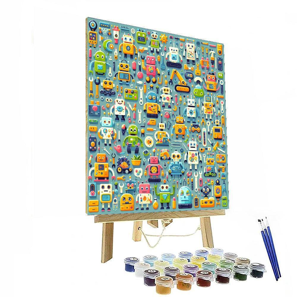 Robot Invention Workshop Paint By Numbers Kits