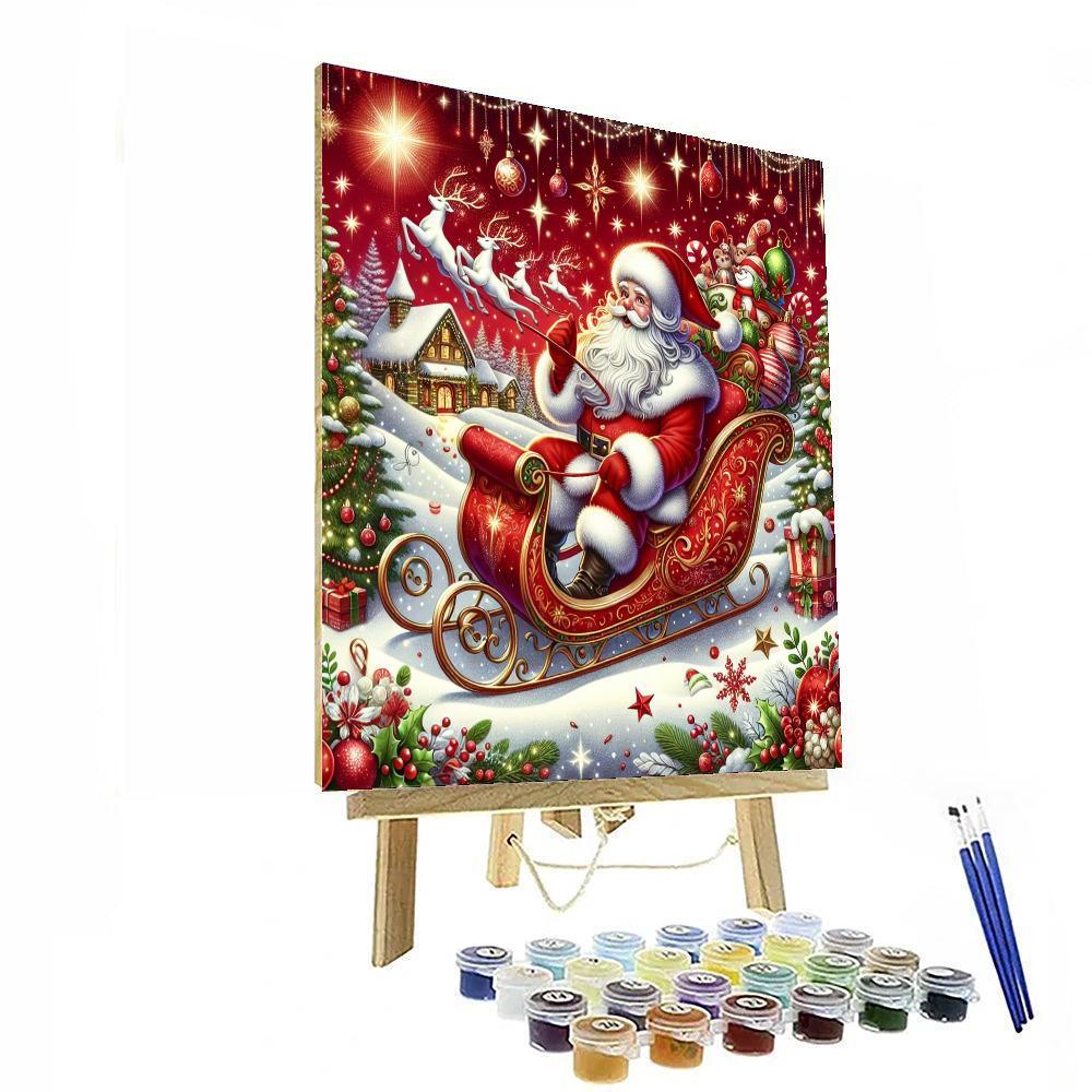 Santa's Holiday Joy Paint By Numbers