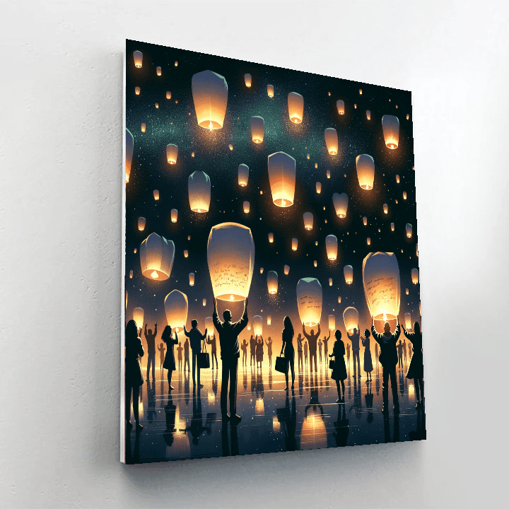 Pingxi Lantern Festival - Pingxi Paint By Color