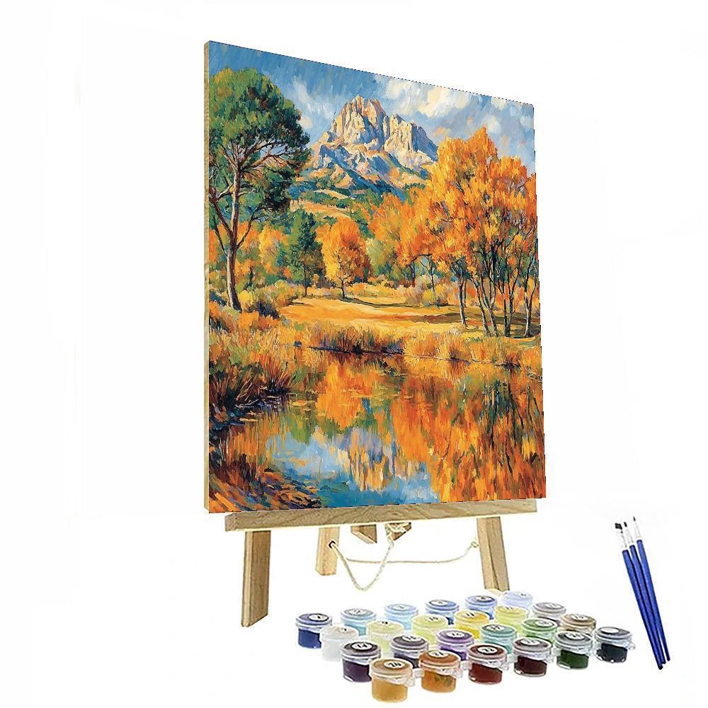Paul Cézanne Inspired Enchanting Autumn Reflections  Painting By Numbers Kit