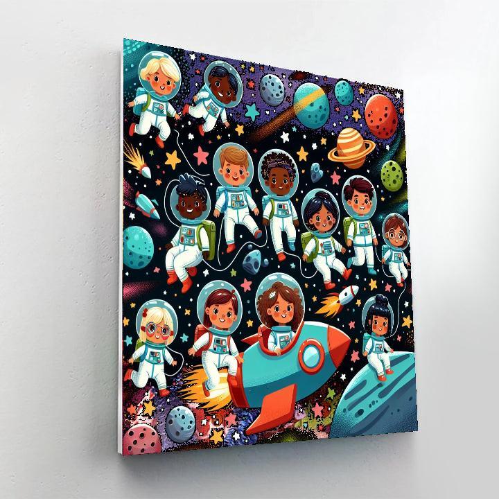 Stellar Space Adventure Number Painting