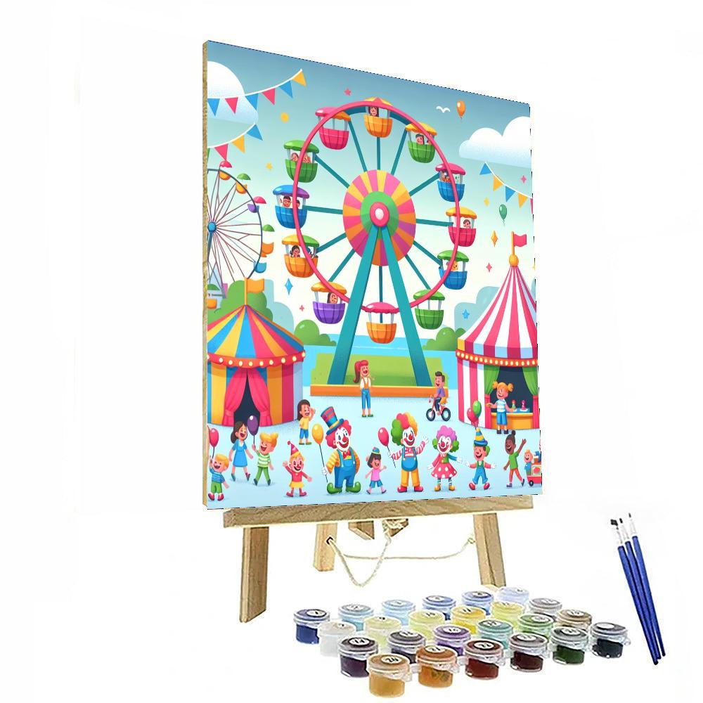 Charming Cartoon Carnival Paint By Color