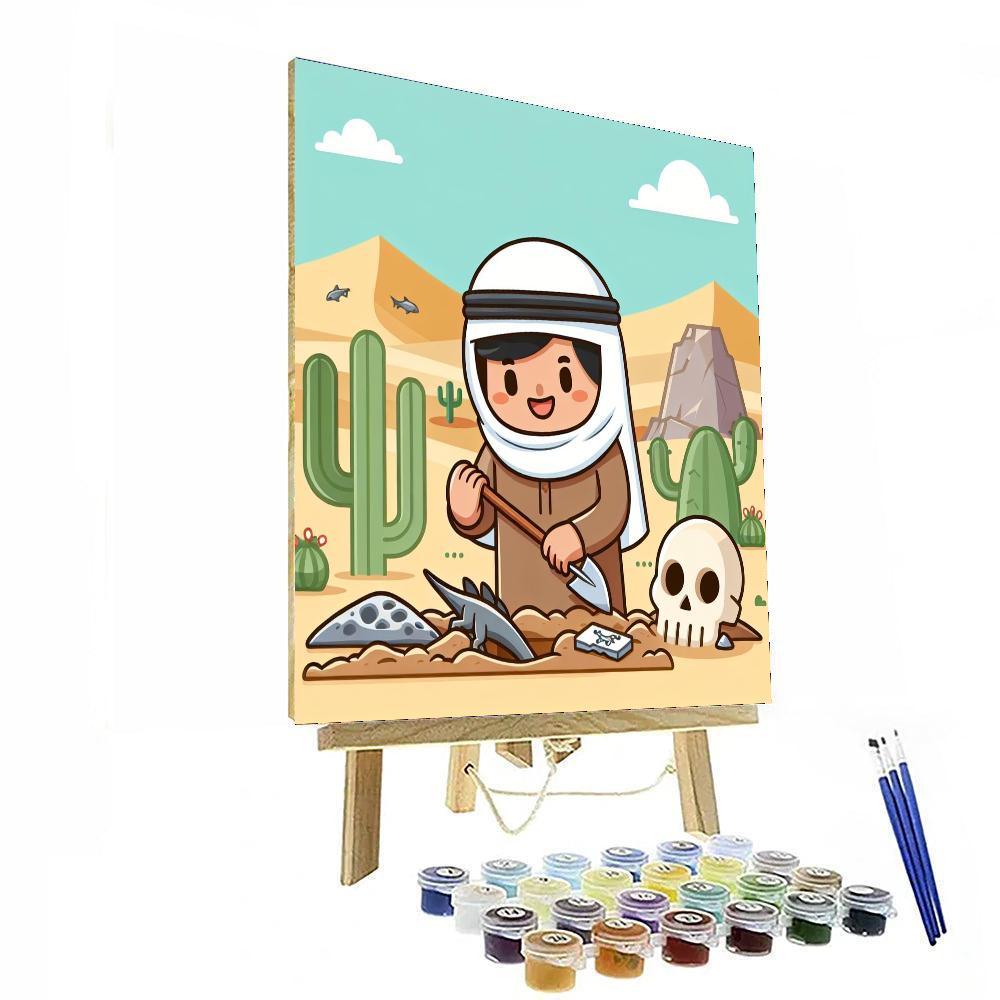 Dinosaur Fossil Dig Paint By Number