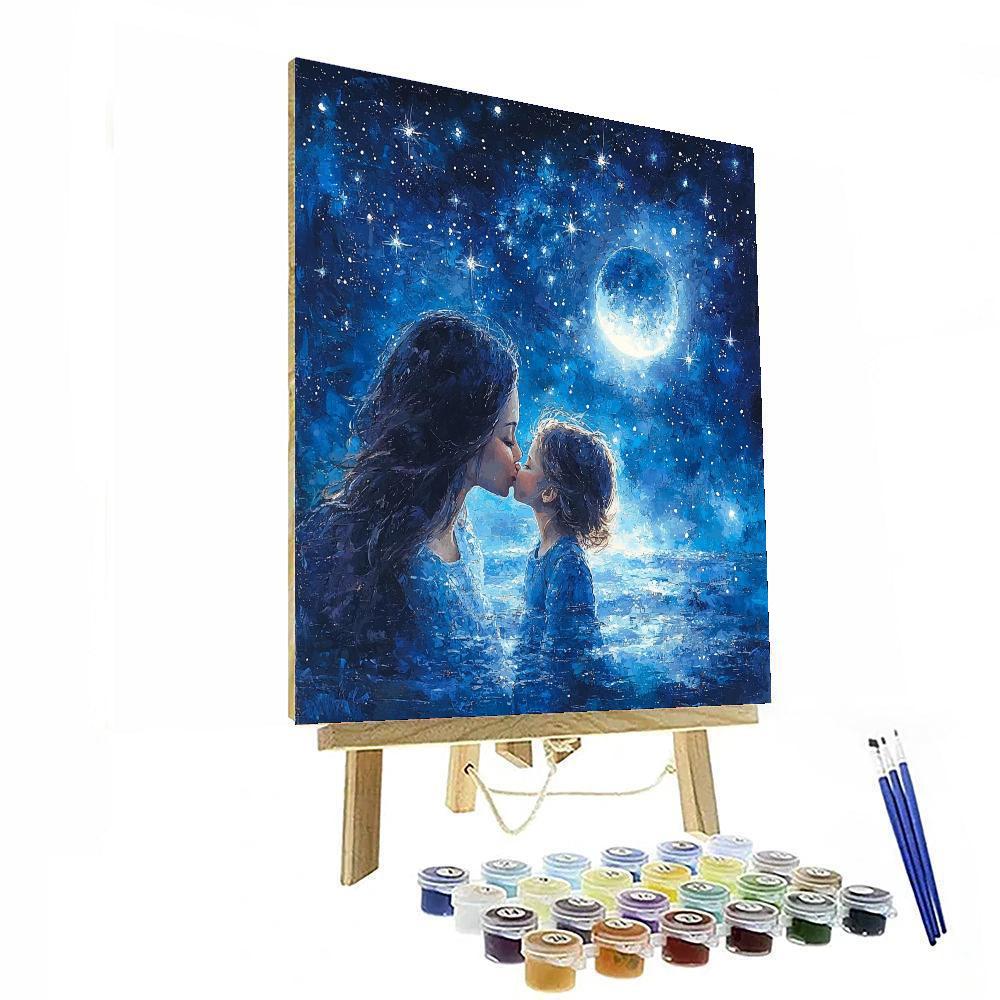 Kisses Under The Moon Number Painting