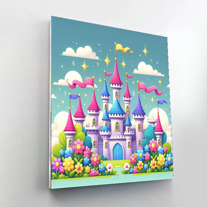 Majestic Fairy Tale Castle Painting Number Kit