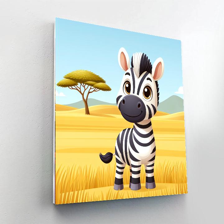 Safari Zebra Adventure Painting By Numbers Kit