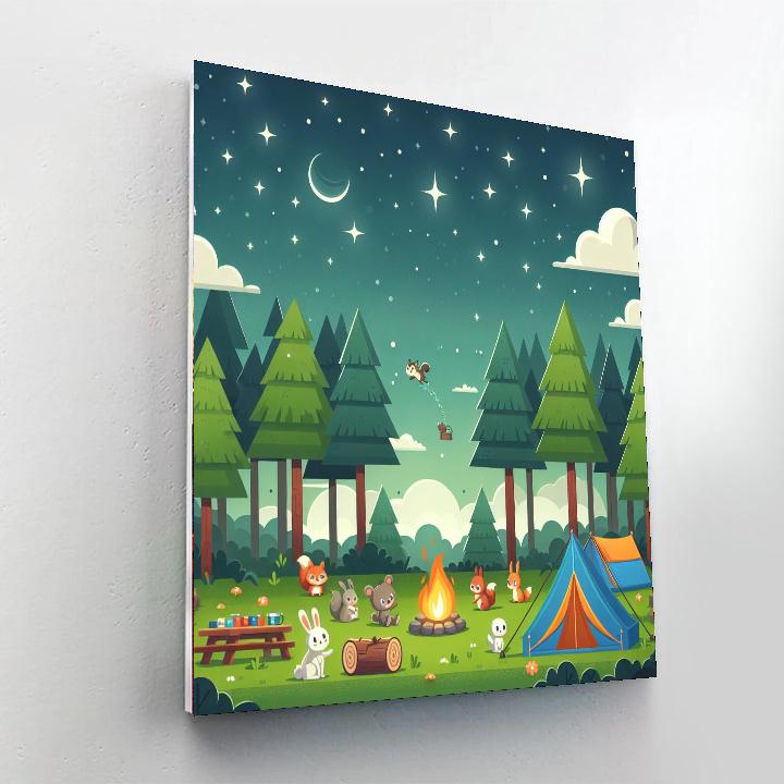Forest Camping Adventure Paint By Numbers Art