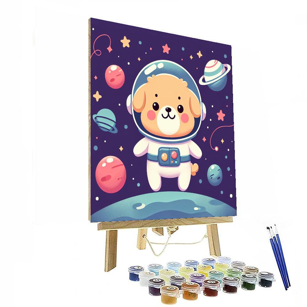 Astronaut Puppy Expedition Numbered Painting Kits