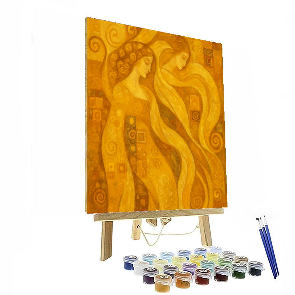 Klimt's Golden Serenity DIY Paint By Numbers