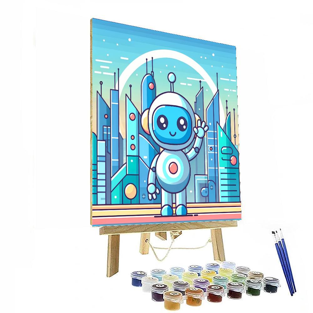 Robots' Future World Painting Number Kit