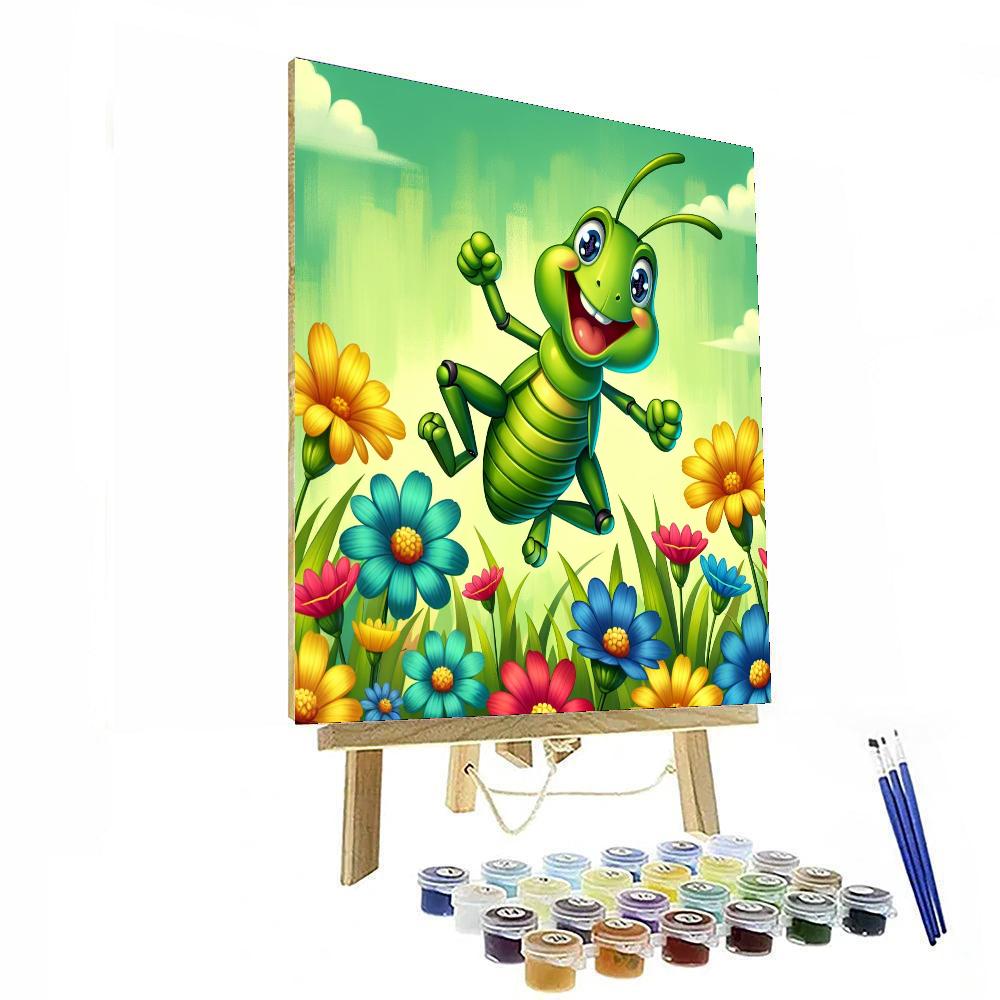 Lively Grasshopper Painting By Numbers Kit
