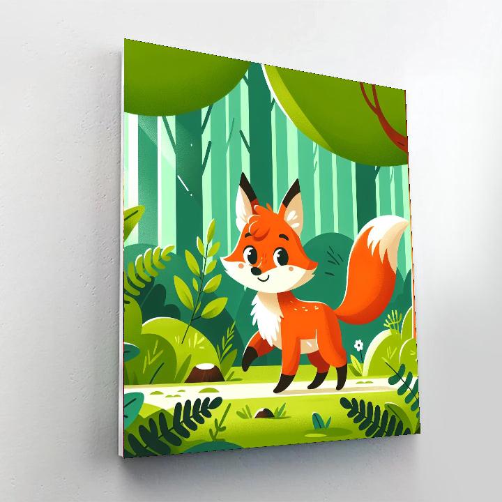 Clever Fox In The Forest Paint By Number