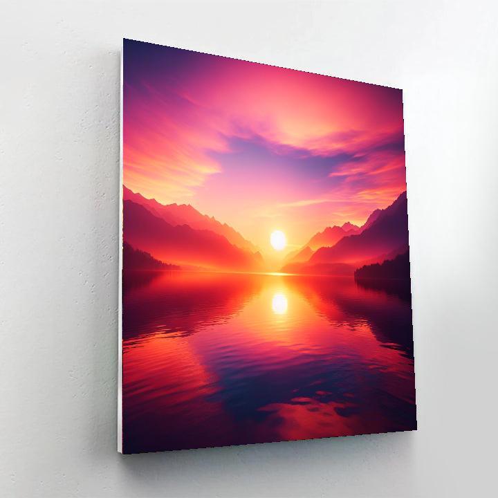 Radiant Sunset Escape Paint By Number