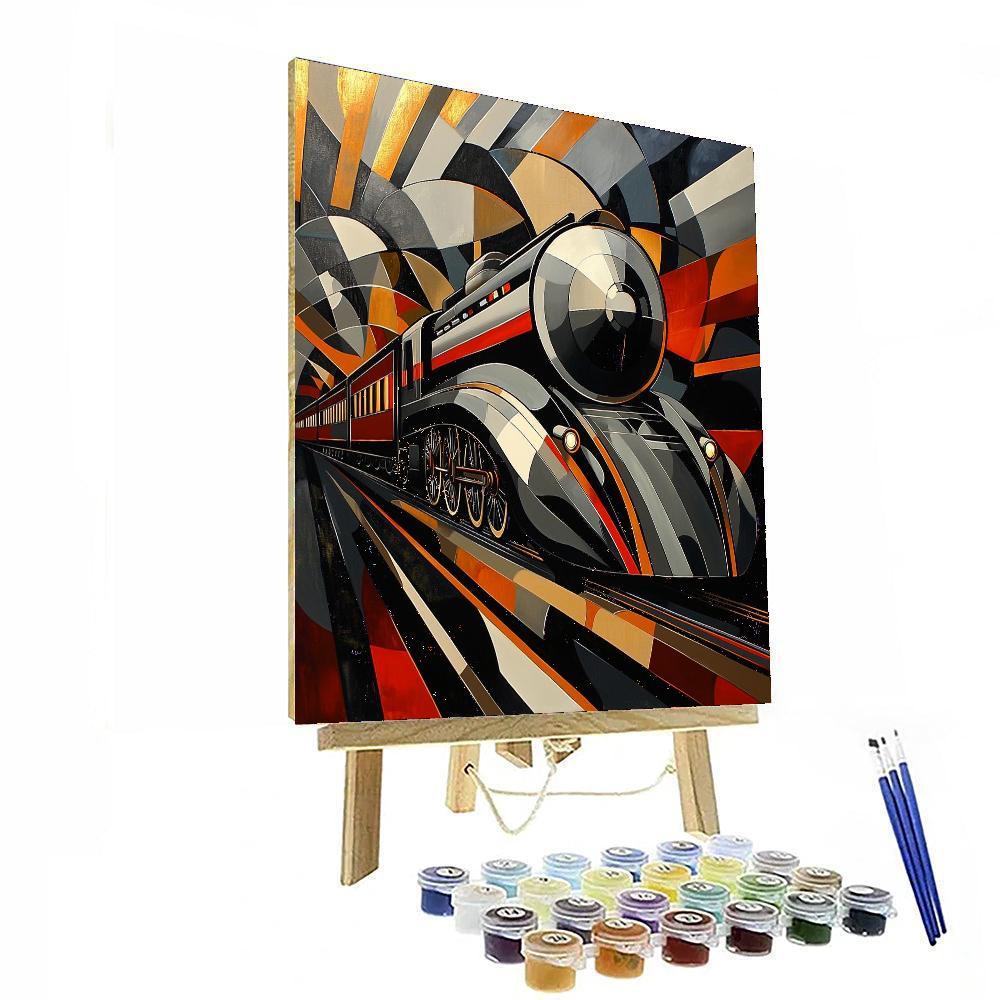 Gino Severini Inspired Abstract Mechanical Symphony  Painting By Numbers Kit