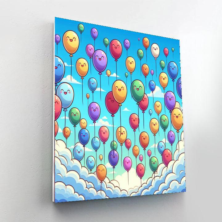 Whimsical Balloon Adventures Painting Number Kit