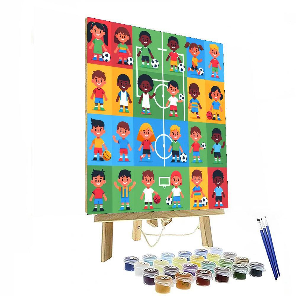Super Sports Day Number Painting