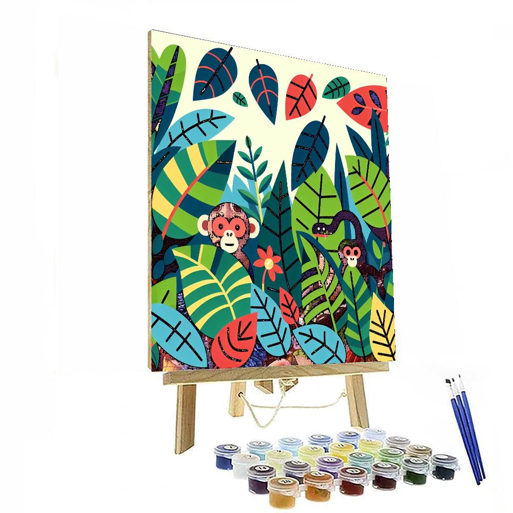 Mystery Jungle Number Painting