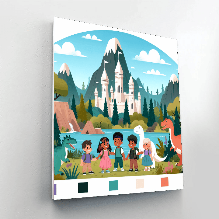 Mystical Dinosaur Kingdom Paint By Color
