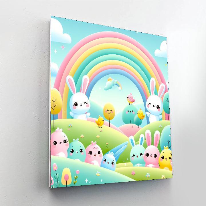 Rainbow Dreamland DIY Paint By Numbers