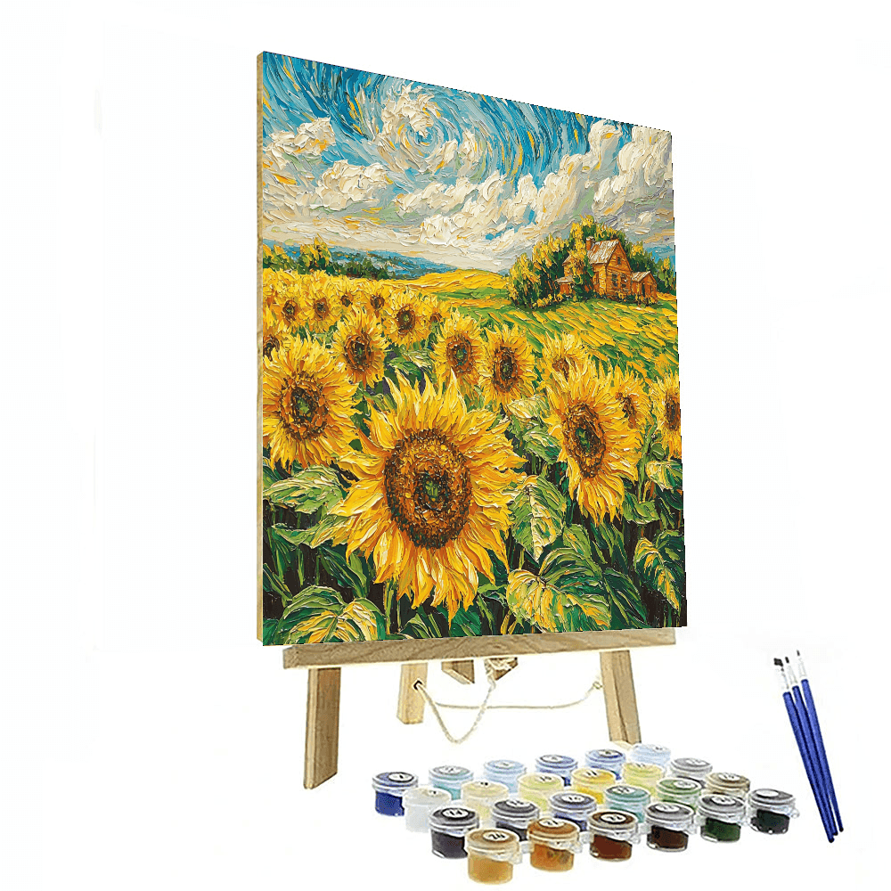 Vincent Van Gogh Inspired Sunlit Fields  Paint By Color