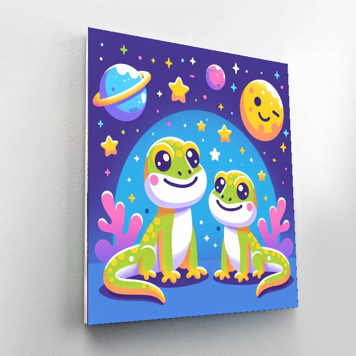 Galactic Geckos Gathering Numbered Painting Kits