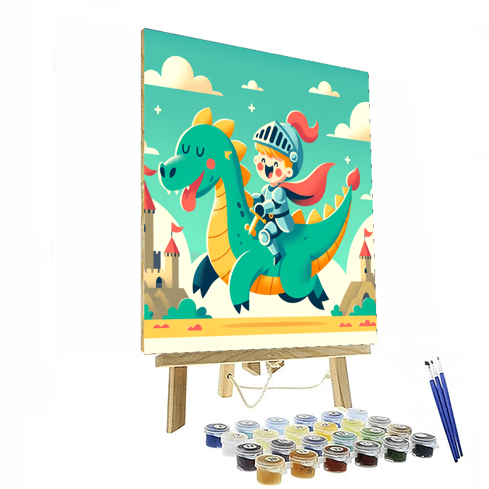 Knight's Dragon Companion Paint By Number