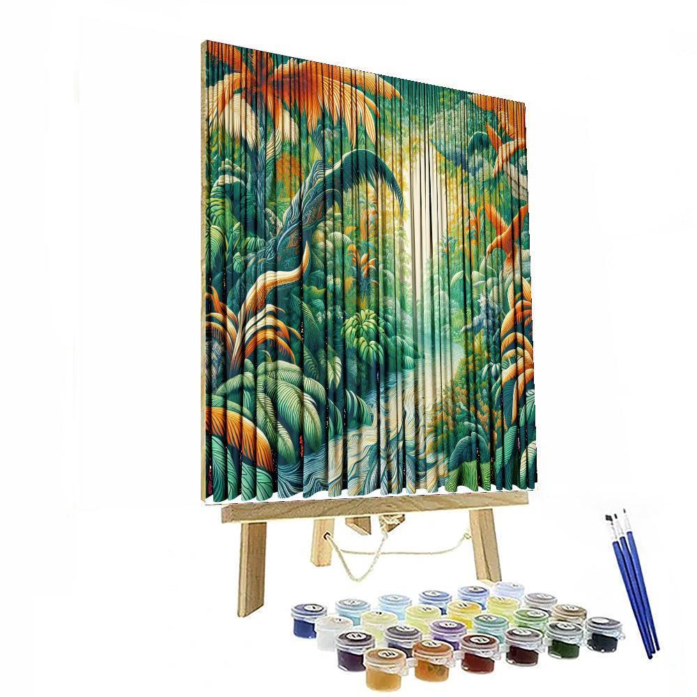 Jungle Rhythm Curtains Paint By Number