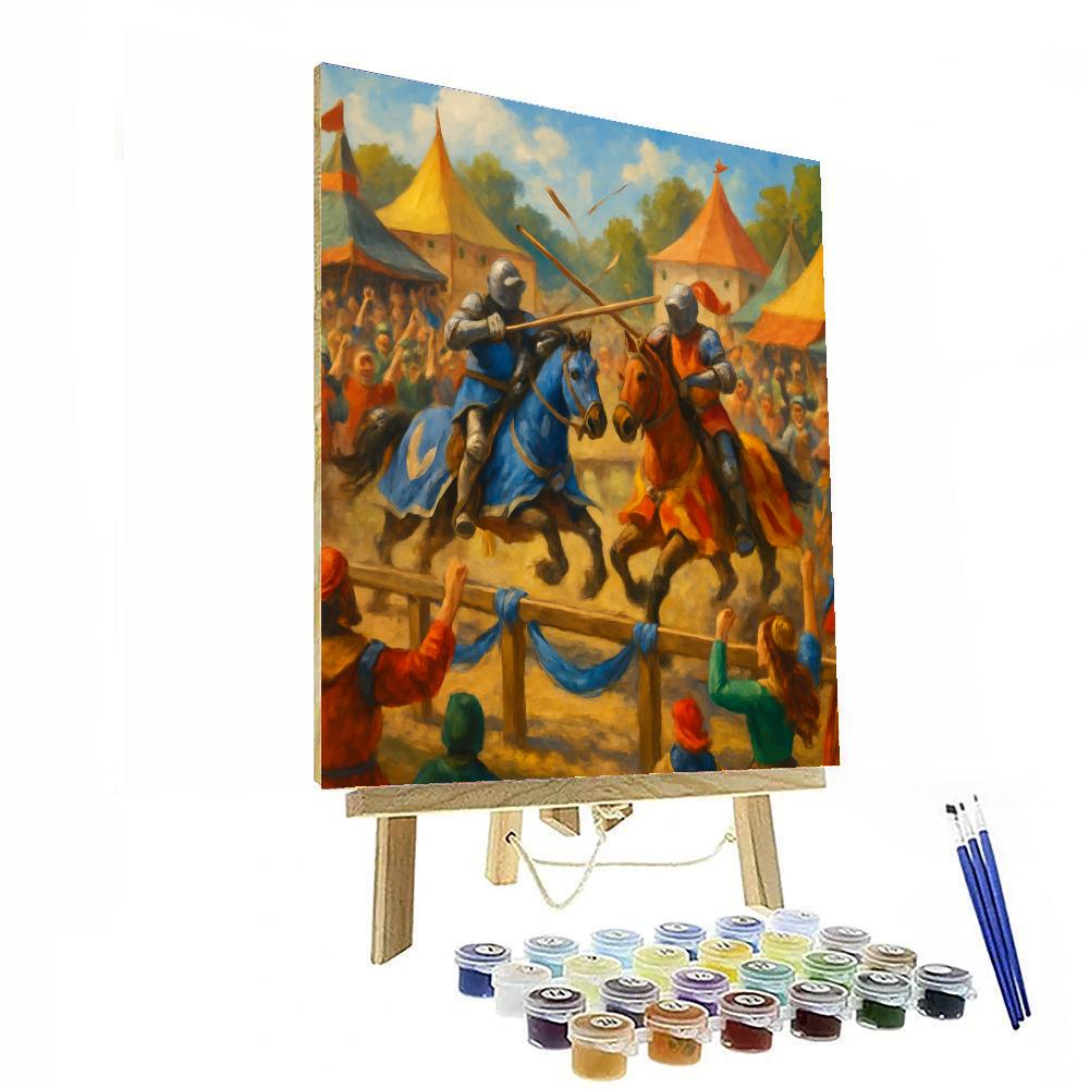 Jousting At The Renaissance Festival Painting By Numbers Kit