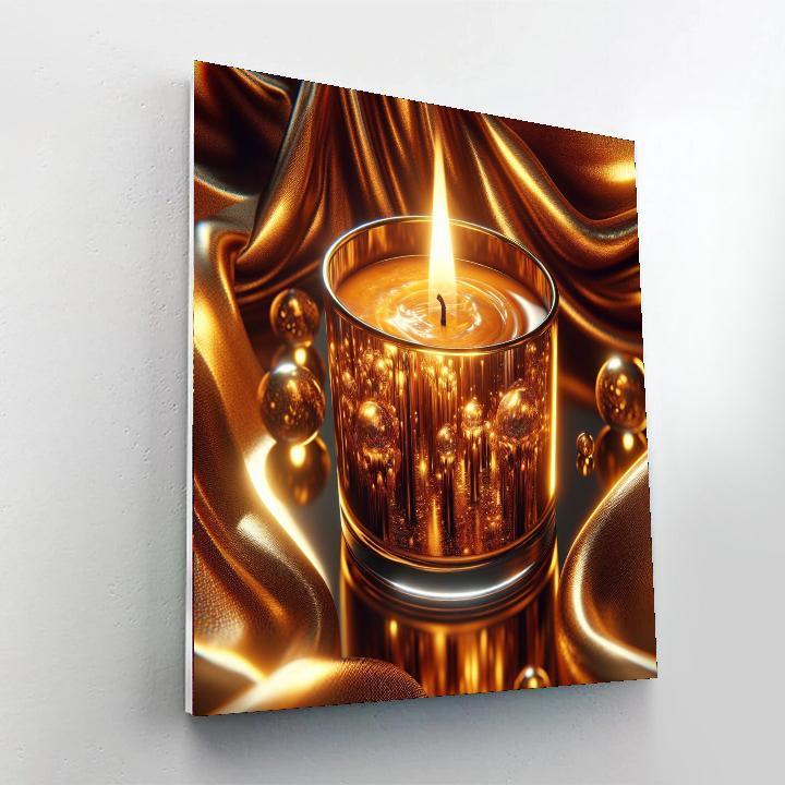 Golden Oasis Candle Paint By Number