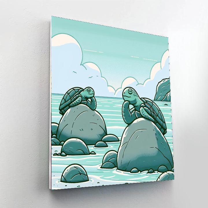 Wise Turtles Paint By Numbers Art