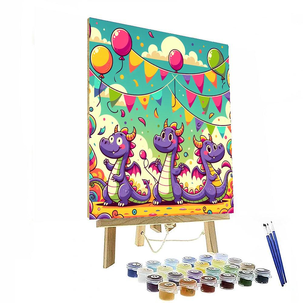 Magical Dragon Festival Painting Number Kit