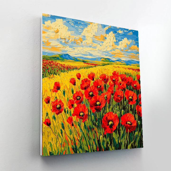 Vincent Van Gogh Inspired Poppy Field Wonder  Paint By Numbers Kits
