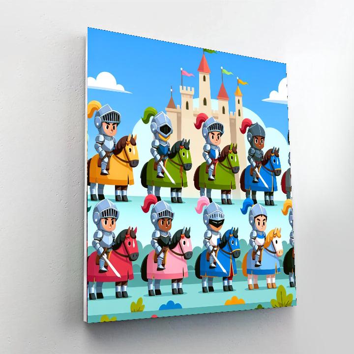 Friendly Knights Paint By Numbers Art